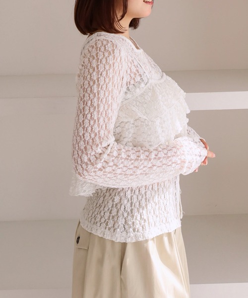 archives（アルシーヴ）の「フリルビスチェカットレースアンサンブル（アンサンブル・レディース・オフホワイト/アイボリー/ブラック・MEDIUM）」の7枚目の写真