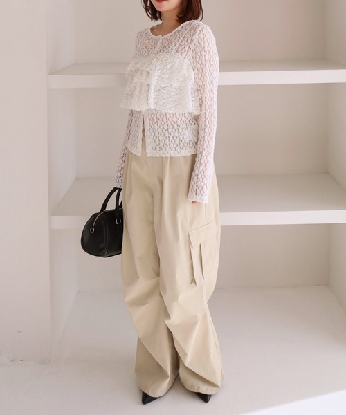 archives（アルシーヴ）の「フリルビスチェカットレースアンサンブル（アンサンブル・レディース・オフホワイト/アイボリー/ブラック・MEDIUM）」の11枚目の写真