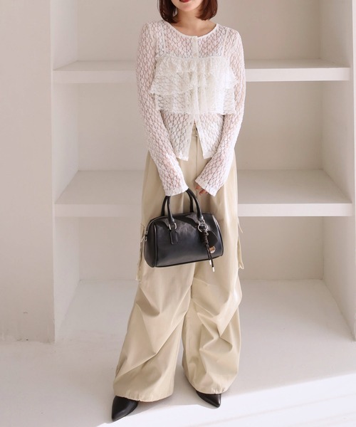 archives（アルシーヴ）の「フリルビスチェカットレースアンサンブル（アンサンブル・レディース・オフホワイト/アイボリー/ブラック・MEDIUM）」の9枚目の写真