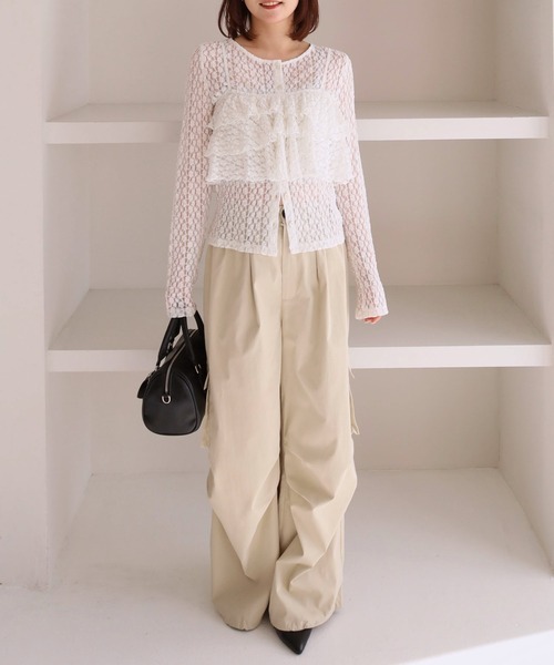 archives（アルシーヴ）の「フリルビスチェカットレースアンサンブル（アンサンブル・レディース・オフホワイト/アイボリー/ブラック・MEDIUM）」の10枚目の写真