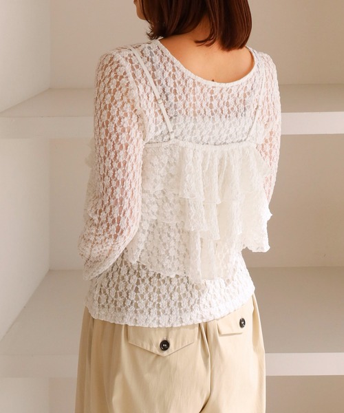 archives（アルシーヴ）の「フリルビスチェカットレースアンサンブル（アンサンブル・レディース・オフホワイト/アイボリー/ブラック・MEDIUM）」の8枚目の写真