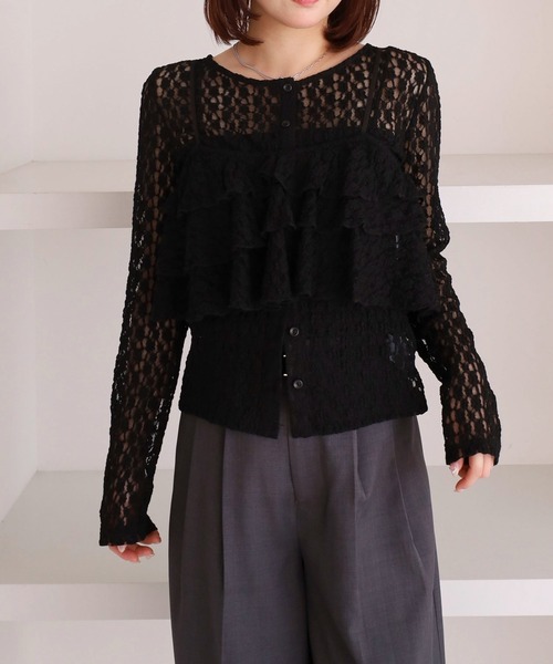 archives（アルシーヴ）の「フリルビスチェカットレースアンサンブル（アンサンブル・レディース・オフホワイト/アイボリー/ブラック・MEDIUM）」の21枚目の写真