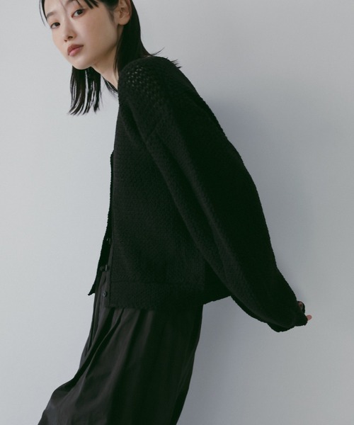 anuke(アンヌーク)の「Crochet Knit Cardigan(カーディガン/ボレロ・レディース・アイボリー/ブラック・FREE)」の11枚目の写真