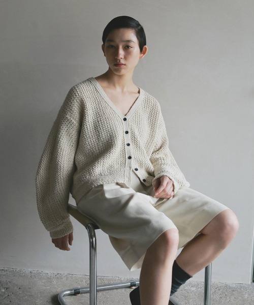 anuke(アンヌーク)の「Crochet Knit Cardigan(カーディガン/ボレロ・レディース・アイボリー/ブラック・FREE)」の10枚目の写真