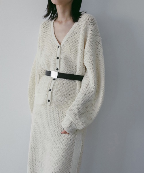 anuke(アンヌーク)の「Crochet Knit Cardigan(カーディガン/ボレロ・レディース・アイボリー/ブラック・FREE)」の7枚目の写真