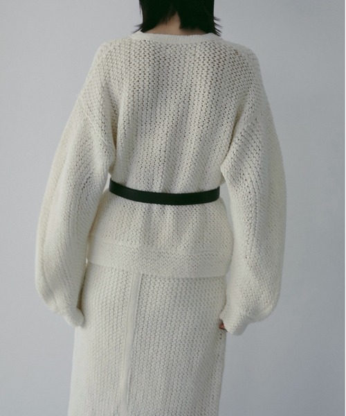 anuke(アンヌーク)の「Crochet Knit Cardigan(カーディガン/ボレロ・レディース・アイボリー/ブラック・FREE)」の6枚目の写真