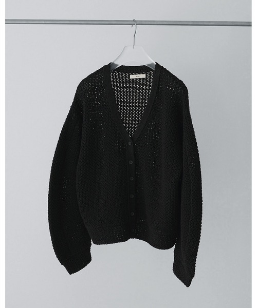 anuke(アンヌーク)の「Crochet Knit Cardigan(カーディガン/ボレロ・レディース・アイボリー/ブラック・FREE)」の3枚目の写真