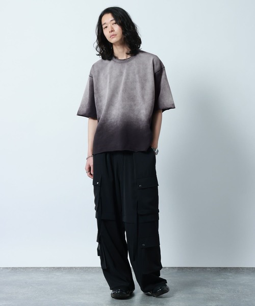 Pigment Design Cropped T-Shirt/ピグメント加工クロップドTシャツ（T