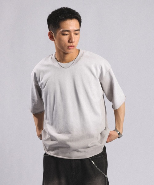 RAGEBLUE(レイジブルー)の「Pigment Design Cropped T-Shirt/ピグメント加工クロップドTシャツ(Tシャツ/カットソー・メンズ・ダークブラウン/サックスブルー/その他19/グレー系その他/ブラウン・MEDIUM/LARGE)」の19枚目の写真