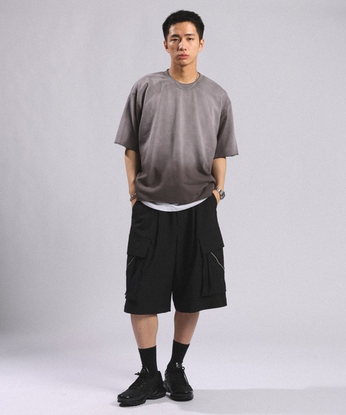 RAGEBLUE(レイジブルー)の「Pigment Design Cropped T-Shirt/ピグメント加工クロップドTシャツ(Tシャツ/カットソー・メンズ・ダークブラウン/サックスブルー/その他19/グレー系その他/ブラウン・MEDIUM/LARGE)」の20枚目の写真