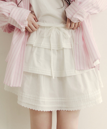 CELITAILS（セリテールズ）の「CANCAN RUFFLE MINI SKIRT_WHITE（ワンピース）」