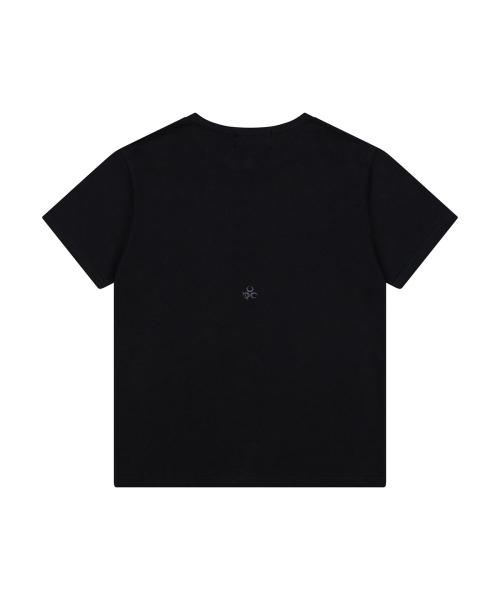 DAUSPICE(ディーオスピス)の「(DUC) Eyelet Stud Semi-Crop T-Shirt Black(Tシャツ/カットソー・レディース・ブラック・ONE SIZE)」の3枚目の写真