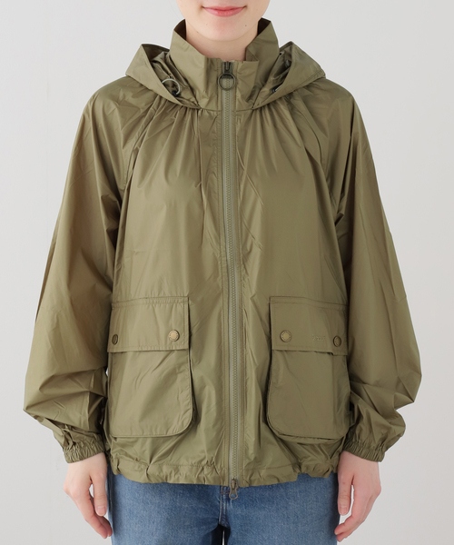 OUTDOOR PRODUCTS（アウトドアプロダクツ）の「BARBOUR ROWANE SHOWERPROOF JACKET（その他アウター・レディース・アイボリー/カーキ・10）」の2枚目の写真