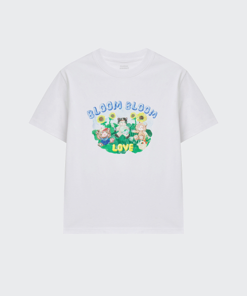 MUSINSA STANDARD KIDS（ムシンサスタンダードキッズ）の「[スロコースターコラボ] ブルームブルームTシャツ [ホワイト]（Tシャツ/カットソー・レディース・その他・120/130/140/150/160）」の3枚目の写真