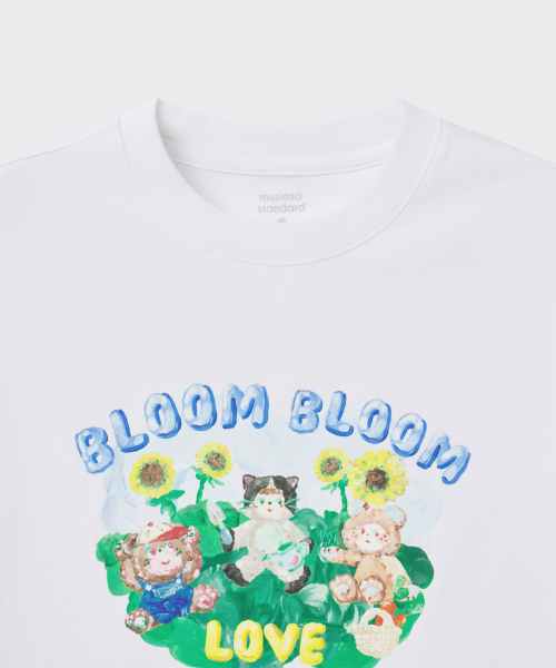 MUSINSA STANDARD KIDS（ムシンサスタンダードキッズ）の「[スロコースターコラボ] ブルームブルームTシャツ [ホワイト]（Tシャツ/カットソー・レディース・その他・120/130/140/150/160）」の5枚目の写真