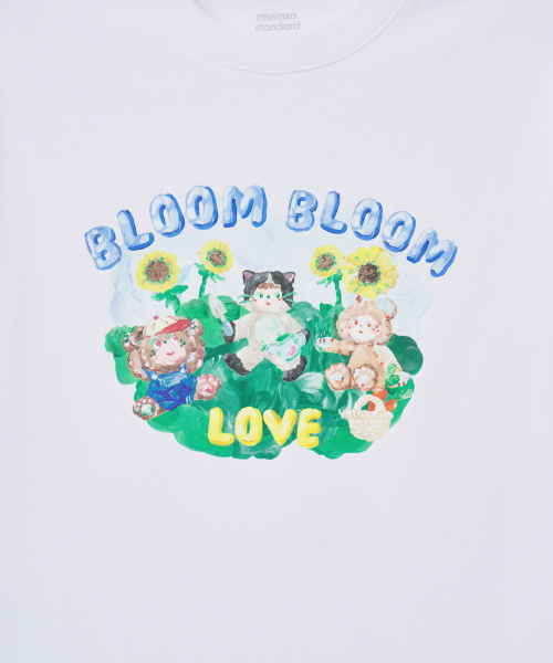MUSINSA STANDARD KIDS（ムシンサスタンダードキッズ）の「[スロコースターコラボ] ブルームブルームTシャツ [ホワイト]（Tシャツ/カットソー・レディース・その他・120/130/140/150/160）」の7枚目の写真