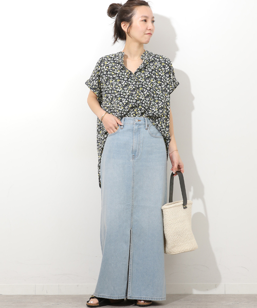 JOURNAL STANDARD relume(ジャーナルスタンダード レリューム)の「フラワープリントフレンチスリーブブラウス(シャツ/ブラウス・レディース・イエロー/グリーン・FREE)」の11枚目の写真