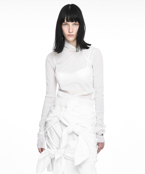NACHE トップス PULLED NECK LONG SLEEVE IVORY（Tシャツ/カットソー）｜NACHE（ナチェ