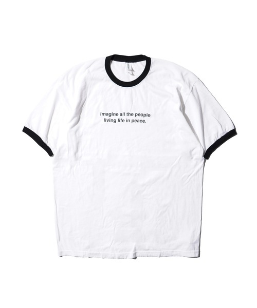 THRIFTY LOOK(スリフティールック)の「TRIFTY LOOK スリフティルック / "IMAGINE"RINGER TEE(Tシャツ/カットソー・メンズ・ブラック/レッド・X-LARGE/LARGE/MEDIUM)」の2枚目の写真