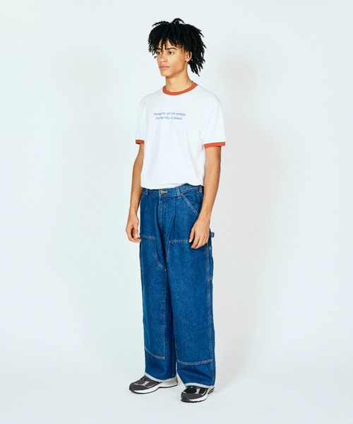 THRIFTY LOOK(スリフティールック)の「TRIFTY LOOK スリフティルック / "IMAGINE"RINGER TEE(Tシャツ/カットソー・メンズ・ブラック/レッド・X-LARGE/LARGE/MEDIUM)」の5枚目の写真