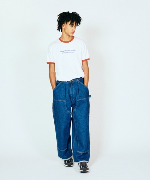 THRIFTY LOOK(スリフティールック)の「TRIFTY LOOK スリフティルック / "IMAGINE"RINGER TEE(Tシャツ/カットソー・メンズ・ブラック/レッド・X-LARGE/LARGE/MEDIUM)」の7枚目の写真