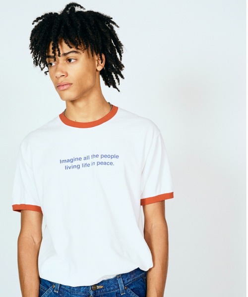 THRIFTY LOOK(スリフティールック)の「TRIFTY LOOK スリフティルック / "IMAGINE"RINGER TEE(Tシャツ/カットソー・メンズ・ブラック/レッド・X-LARGE/LARGE/MEDIUM)」の9枚目の写真