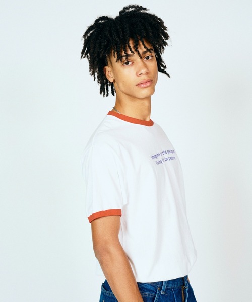 THRIFTY LOOK(スリフティールック)の「TRIFTY LOOK スリフティルック / "IMAGINE"RINGER TEE(Tシャツ/カットソー・メンズ・ブラック/レッド・X-LARGE/LARGE/MEDIUM)」の8枚目の写真