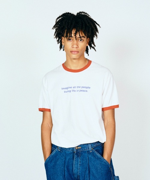 THRIFTY LOOK(スリフティールック)の「TRIFTY LOOK スリフティルック / "IMAGINE"RINGER TEE(Tシャツ/カットソー・メンズ・ブラック/レッド・X-LARGE/LARGE/MEDIUM)」の11枚目の写真