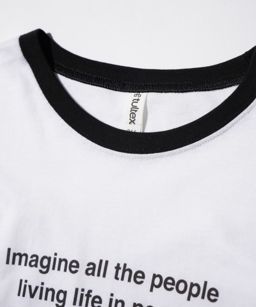 THRIFTY LOOK(スリフティールック)の「TRIFTY LOOK スリフティルック / "IMAGINE"RINGER TEE(Tシャツ/カットソー・メンズ・ブラック/レッド・X-LARGE/LARGE/MEDIUM)」の15枚目の写真