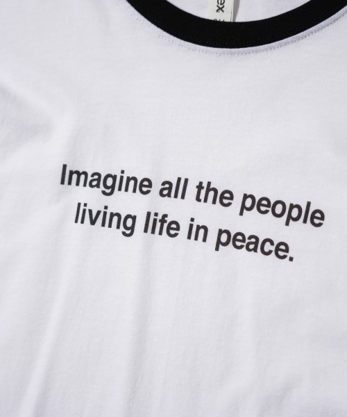 THRIFTY LOOK(スリフティールック)の「TRIFTY LOOK スリフティルック / "IMAGINE"RINGER TEE(Tシャツ/カットソー・メンズ・ブラック/レッド・X-LARGE/LARGE/MEDIUM)」の16枚目の写真