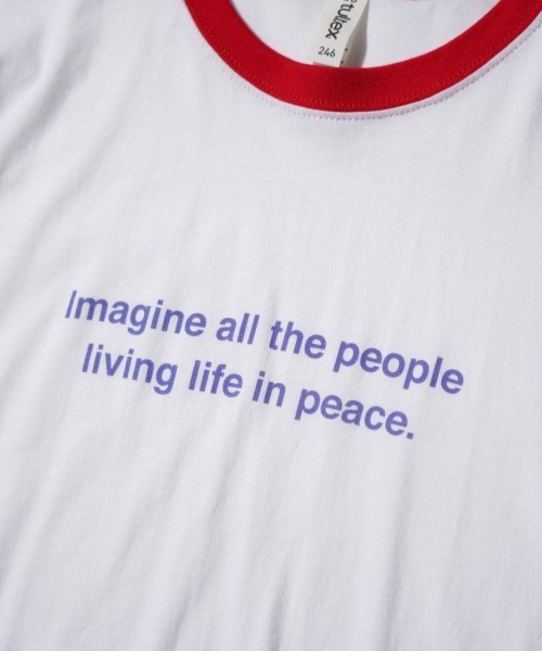 THRIFTY LOOK(スリフティールック)の「TRIFTY LOOK スリフティルック / "IMAGINE"RINGER TEE(Tシャツ/カットソー・メンズ・ブラック/レッド・X-LARGE/LARGE/MEDIUM)」の21枚目の写真