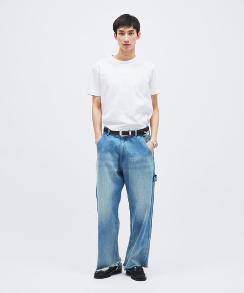 JOURNAL STANDARD（ジャーナルスタンダード）の「13オンス ペインター ルーズ カット パンツ（デニムパンツ・メンズ・アイボリー/ブラックミックス/ブルー系その他・MEDIUM/LARGE）」の5枚目の写真