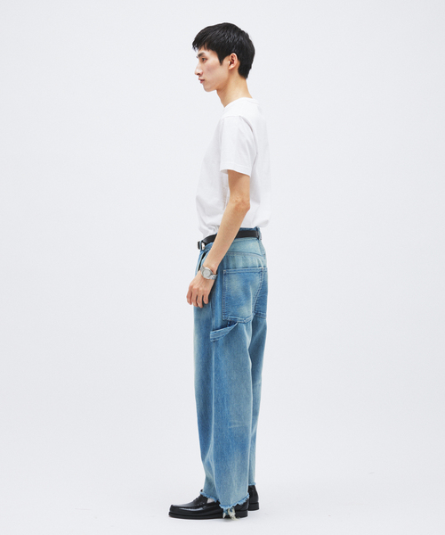 JOURNAL STANDARD（ジャーナルスタンダード）の「13オンス ペインター ルーズ カット パンツ（デニムパンツ・メンズ・アイボリー/ブラックミックス/ブルー系その他・MEDIUM/LARGE）」の6枚目の写真