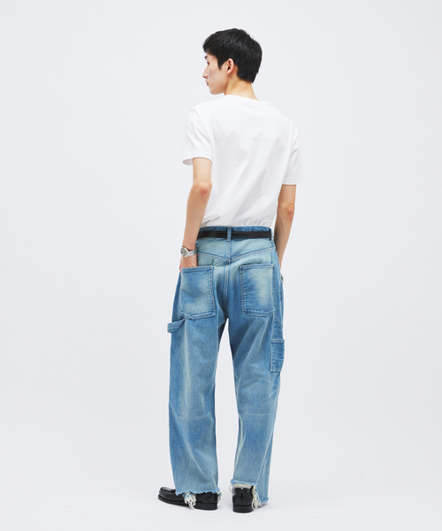 JOURNAL STANDARD（ジャーナルスタンダード）の「13オンス ペインター ルーズ カット パンツ（デニムパンツ・メンズ・アイボリー/ブラックミックス/ブルー系その他・MEDIUM/LARGE）」の7枚目の写真
