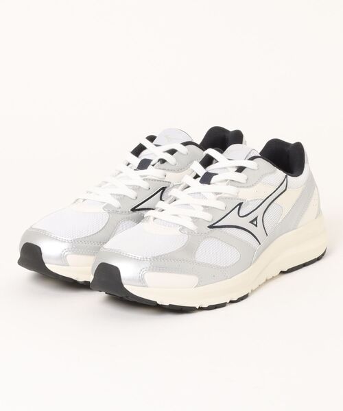 ASBee(アスビー)の「mizuno ミズノ WAVE FREERIDE NEXT【幅広3E/軽量】メンズ ウォーキングシューズ スニーカー(ウエーブフリーライドネクスト)(スニーカー・メンズ・ホワイト×ネイビー/ネイビー/ブラック・25.0cm/25.5cm/26.0cm/26.5cm/27.0cm/27.5cm/28.0cm)」の1枚目の写真