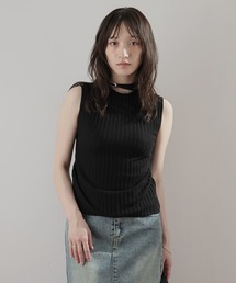 シアーノースリーブニット