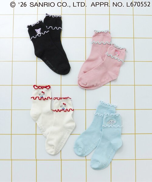sanrio(サンリオ)の「【サンリオキャラクターズ】メロウソックス(ソックス/靴下・キッズ・ピンク/ブラック/アイボリー/サックスブルー・12/15 /18/21)」の21枚目の写真