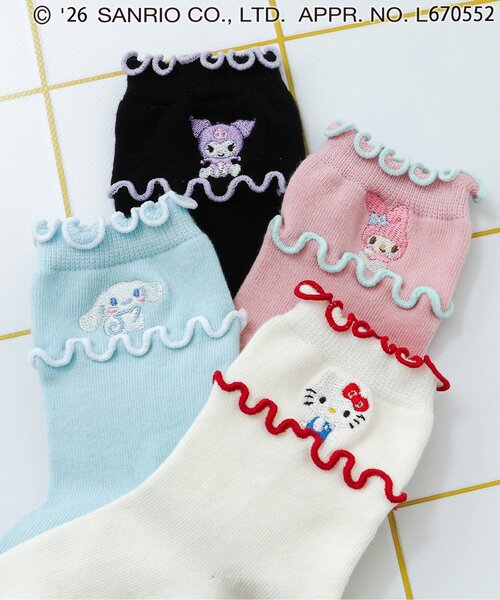 sanrio(サンリオ)の「【サンリオキャラクターズ】メロウソックス(ソックス/靴下・キッズ・ピンク/ブラック/アイボリー/サックスブルー・12/15 /18/21)」の20枚目の写真