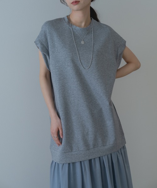 refinedworks(リファインドワークス)の「【refinedworks】裾シフォン の 異素材 ドッキング 半袖 ワンピース(ワンピース・レディース・グレー/ブラック・FREE)」の9枚目の写真