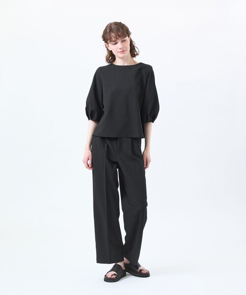 MACKINTOSH PHILOSOPHY（ﾏｯｷﾝﾄｯｼｭ ﾌｨﾛｿﾌｨｰ）の「サマーサッカーパフスリーブブラウス（シャツ/ブラウス・レディース・ブラウン系その他4/ライトブルー/ブラック・38/36）」の15枚目の写真