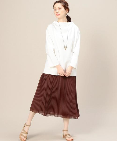 BEAUTY&YOUTH UNITED ARROWS(ビューティーアンドユースユナイテッドアローズ)の「BY コットンボトルネック8分袖プルオーバー ◆(Tシャツ/カットソー・レディース・ホワイト/ブラック・フリー)」の6枚目の写真