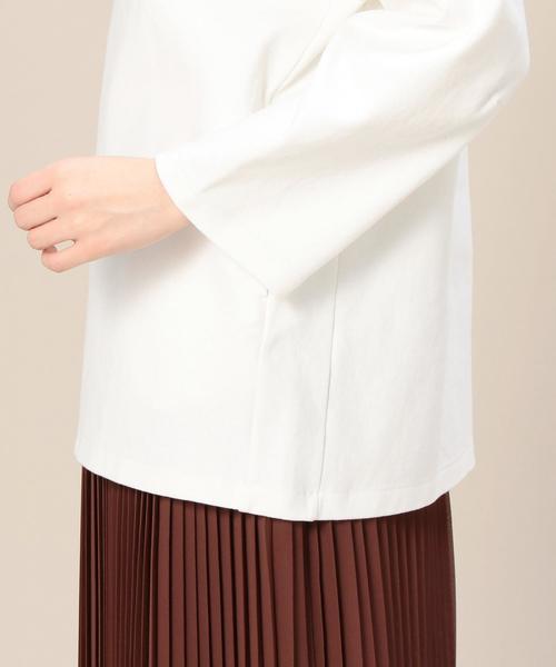 BEAUTY&YOUTH UNITED ARROWS(ビューティーアンドユースユナイテッドアローズ)の「BY コットンボトルネック8分袖プルオーバー ◆(Tシャツ/カットソー・レディース・ホワイト/ブラック・フリー)」の9枚目の写真