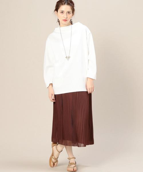 BEAUTY&YOUTH UNITED ARROWS(ビューティーアンドユースユナイテッドアローズ)の「BY コットンボトルネック8分袖プルオーバー ◆(Tシャツ/カットソー・レディース・ホワイト/ブラック・フリー)」の12枚目の写真