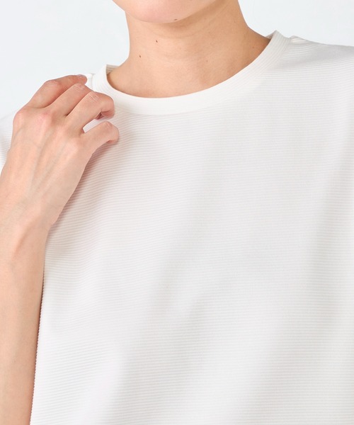 GALLORIA(ギャローリア)の「リップルTシャツ(Tシャツ/カットソー・レディース・オフホワイト/ネイビー/オレンジ・S/M/LL/L)」の5枚目の写真