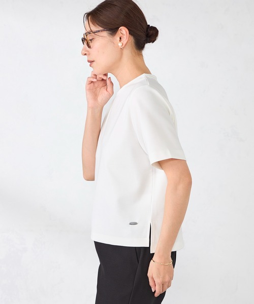 GALLORIA(ギャローリア)の「リップルTシャツ(Tシャツ/カットソー・レディース・オフホワイト/ネイビー/オレンジ・S/M/LL/L)」の6枚目の写真