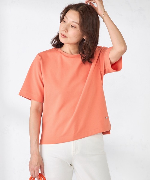 GALLORIA(ギャローリア)の「リップルTシャツ(Tシャツ/カットソー・レディース・オフホワイト/ネイビー/オレンジ・S/M/LL/L)」の13枚目の写真