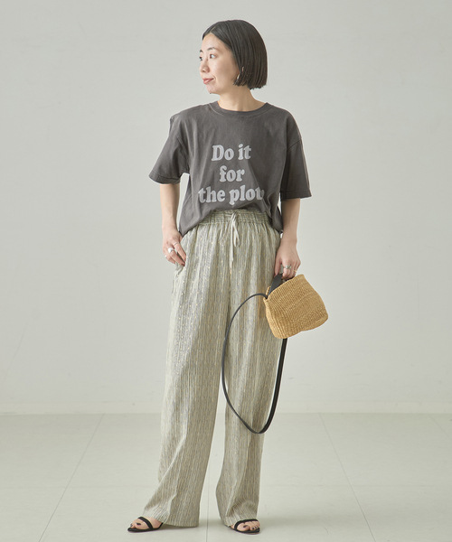 journal standard L'essage(ジャーナルスタンダードレサージュ)の「【Do it~】ピグメントTシャツ(Tシャツ/カットソー・レディース・ホワイト/ブラック・FREE)」の21枚目の写真