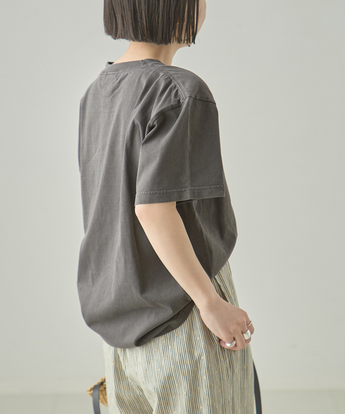 journal standard L'essage(ジャーナルスタンダードレサージュ)の「【Do it~】ピグメントTシャツ(Tシャツ/カットソー・レディース・ホワイト/ブラック・FREE)」の11枚目の写真