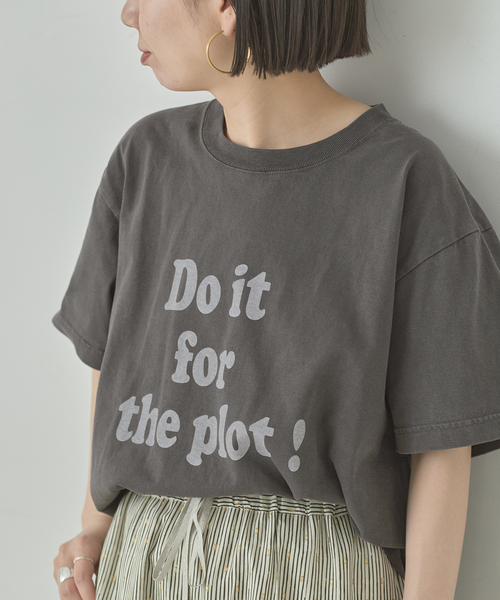 journal standard L'essage(ジャーナルスタンダードレサージュ)の「【Do it~】ピグメントTシャツ(Tシャツ/カットソー・レディース・ホワイト/ブラック・FREE)」の12枚目の写真