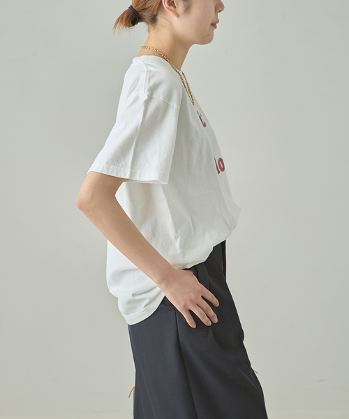 journal standard L'essage(ジャーナルスタンダードレサージュ)の「【Do it~】ピグメントTシャツ(Tシャツ/カットソー・レディース・ホワイト/ブラック・FREE)」の16枚目の写真